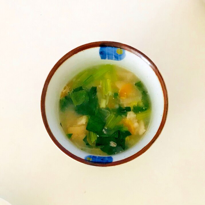 小松菜のお手軽味噌汁